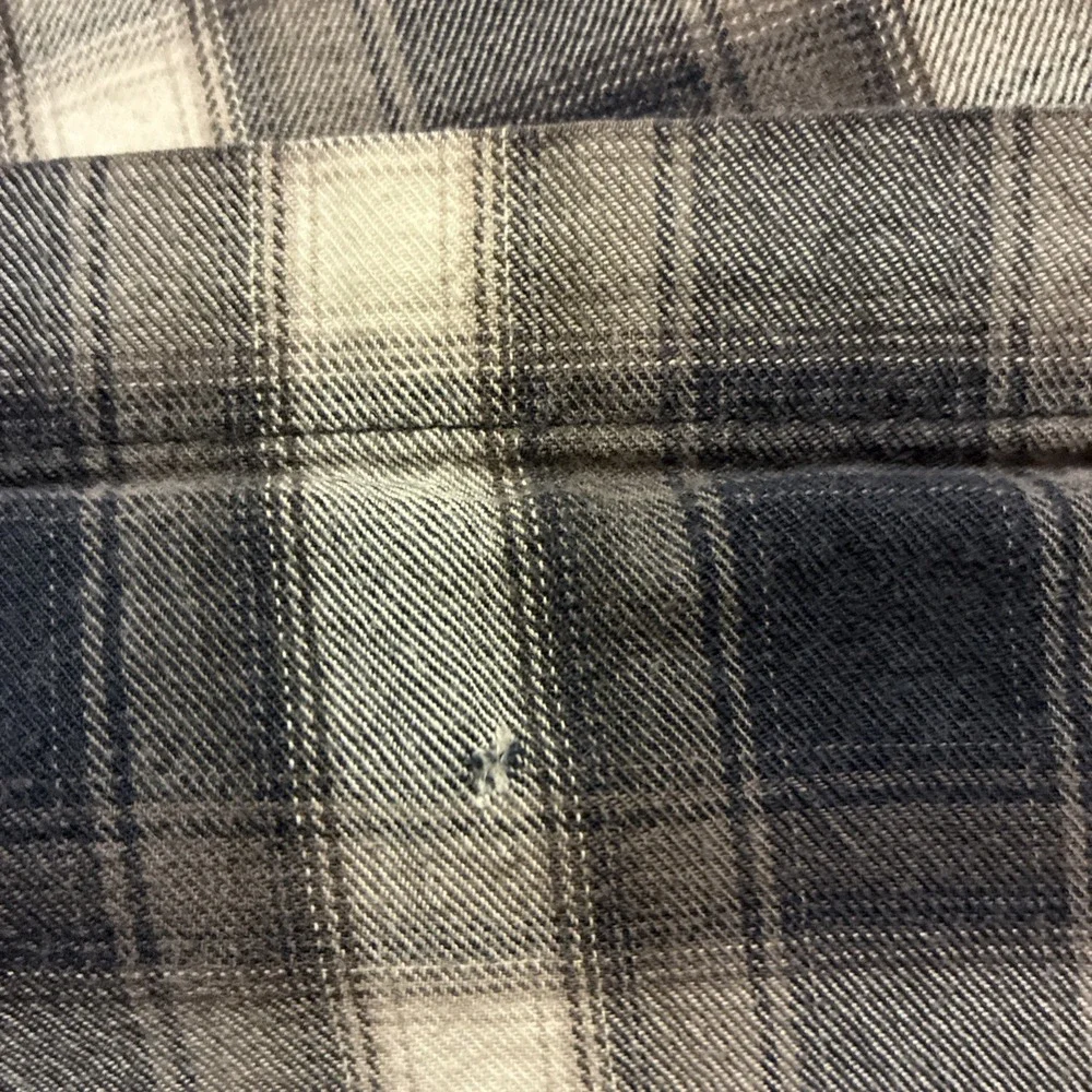 Restoration Hardware Baby & Child Twin Size Sheet Set Navy Plaid Cotton 4 Piece